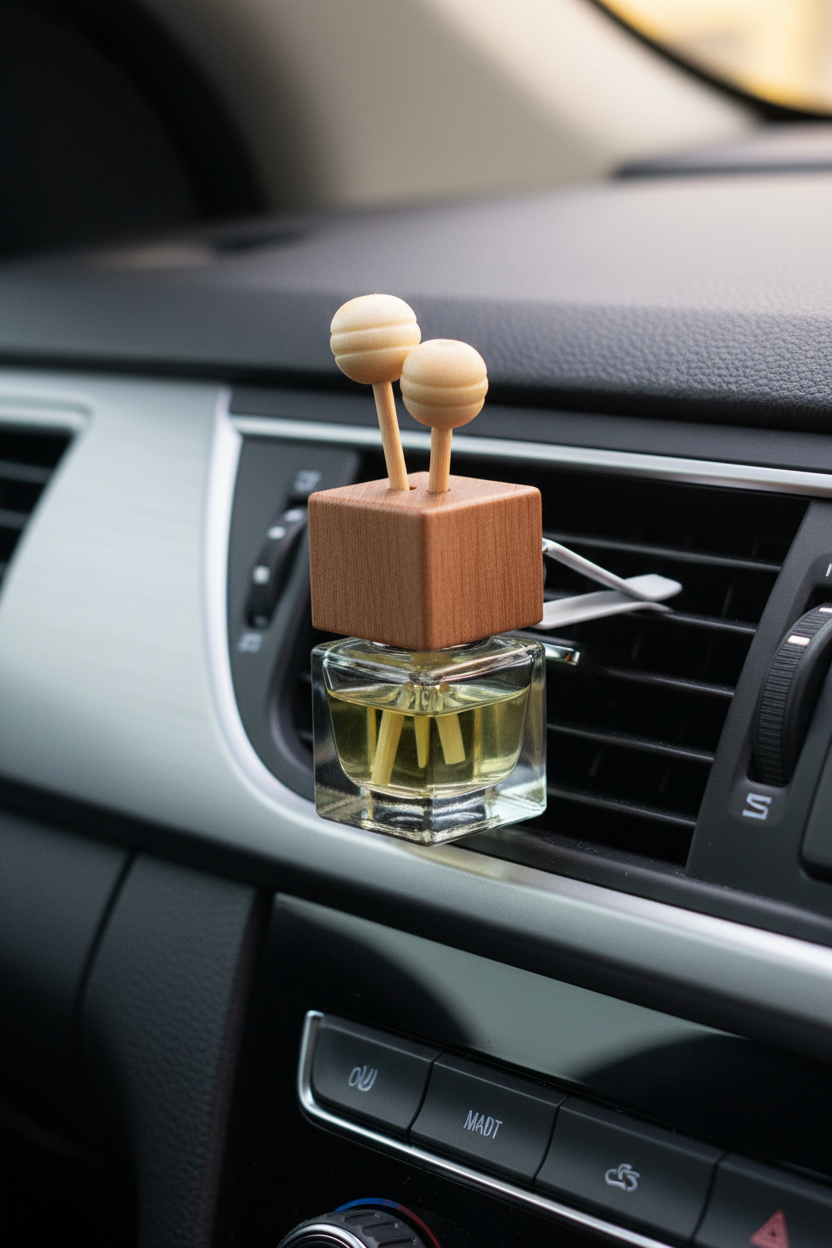 Scentsapeel vent clip diffuser clipped onto car air vent